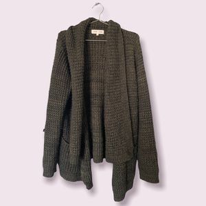 John + Jenn Dark Green Chunky Cardigan